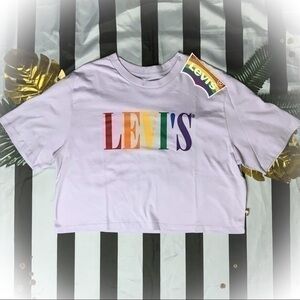 LEVI’S UNISEX PRIDE CROPPED TEE SHIRT
